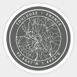 Toulouse Map Sticker